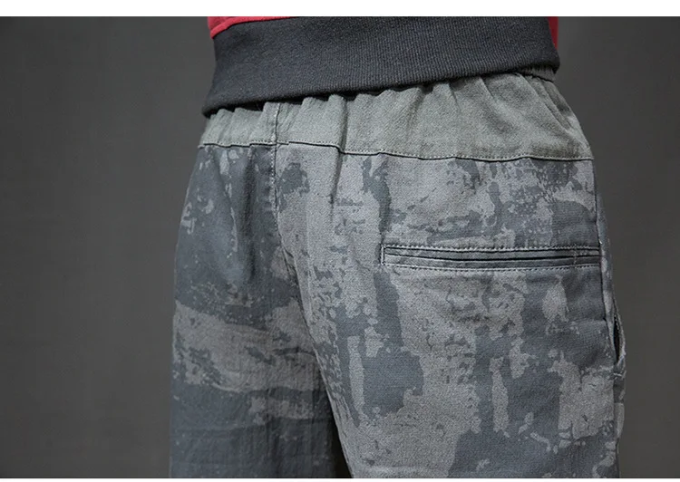 Мужские камуфляжные шаровары в японском стиле, Мужские осенне-зимние модные повседневные обтягивающие брюки в стиле хип-хоп размера плюс, спортивные штаны