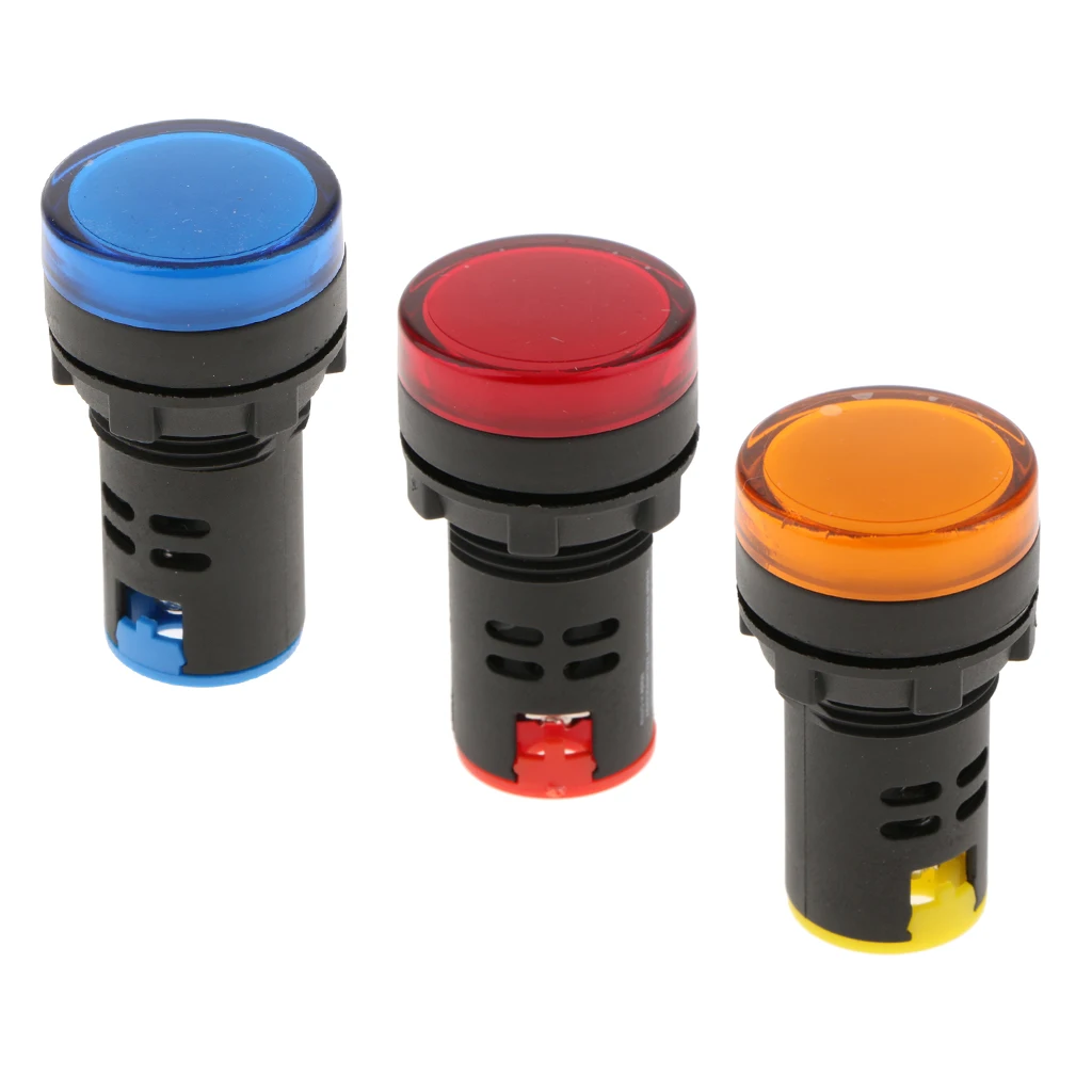 12V LED Indicator Signal Control Indicator Light Control Panel 22mm