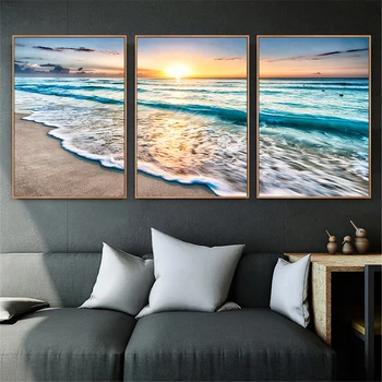 

Sea Landscape Print Paintings Decoration Unframed Gift Ornament Modern