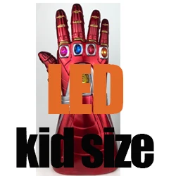 Светодиодный перчатка для косплея «Железный человек», «бесконечность», «мстители», «эндгейм», «Тони Старк», перчатки супергероя, перчатки Таноса, коллекция игрушек, реквизит Deluxe - Цвет: kid led gloves