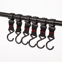 Outdoor Cookware Hanging Rack Hook 18-20mm Rod Pole S-Shaped Holder Hook Nylon Camping Awning Tent Hanging Hooks Accessories