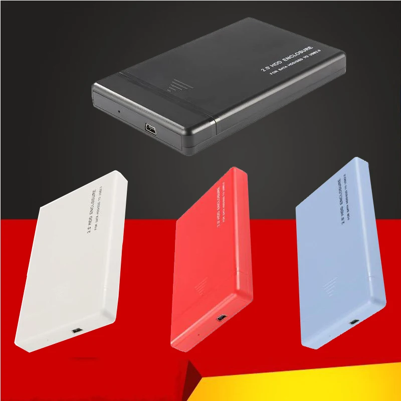 2,5 дюймов USB2.0 SATA2.0 жесткий диск коробка внешний корпус HDD корпус инструмент поддержка 3 ТБ внешний корпус HDD чехол Горячий