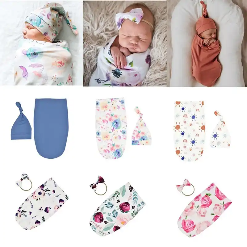 Fotografia De Recien Nacido Accesorios Mantas De Bebe Recien Nacido Bebe Ninos Ninas Durmiendo Swaddle Muselina De Recien Nacido Diadema Sombrero Manta Y Manta Envolvente Aliexpress
