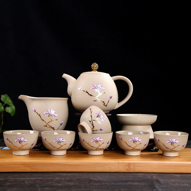 

High Stoneware Single Set Tea Set Suit Ceramics Kung Fu Tea Have Teapot Tureen Tea Teacup A Complete Set Gift
