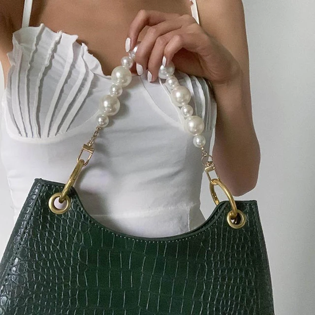 1 Pcs Pearl Strap Belt Bags Handbag Handles DIY Purse Replacement Long  Beaded Chain For Shoulder Bag Straps Pearl Belt - AliExpress