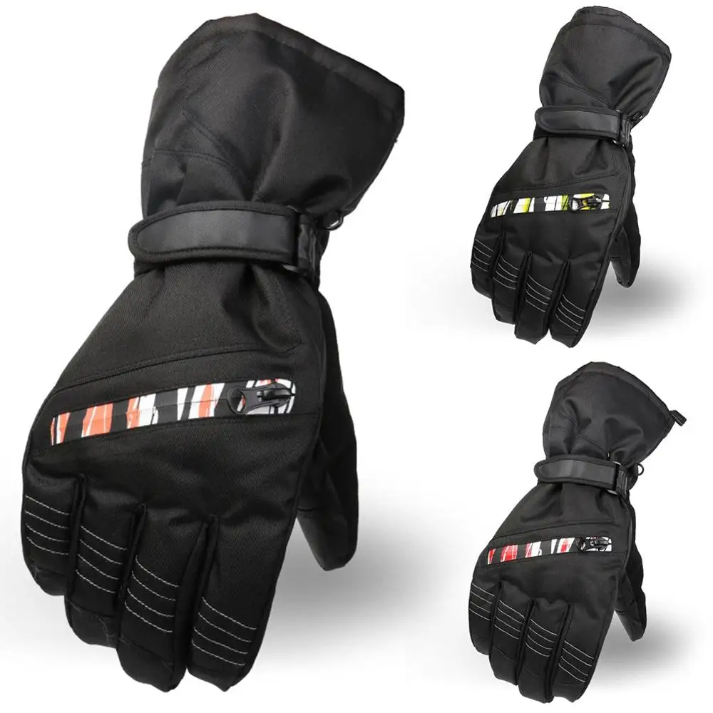 Популярные мужские лыжные перчатки, флисовые перчатки для сноуборда, снегохода, езды на мотоцикле, зимние перчатки, ветрозащитные водонепроницаемые зимние перчатки