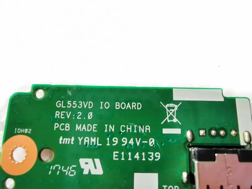 Placa Usb Original para Asus Gl553vd Gl553vd io Board Rev 2.0 Testado Bom Placa-mãe para notebook - Imagem 2
