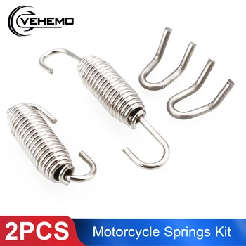 

2PCS Motorcycle Exhaust Stainless Steel Rotatable Metal Springs Kit Set 60mm