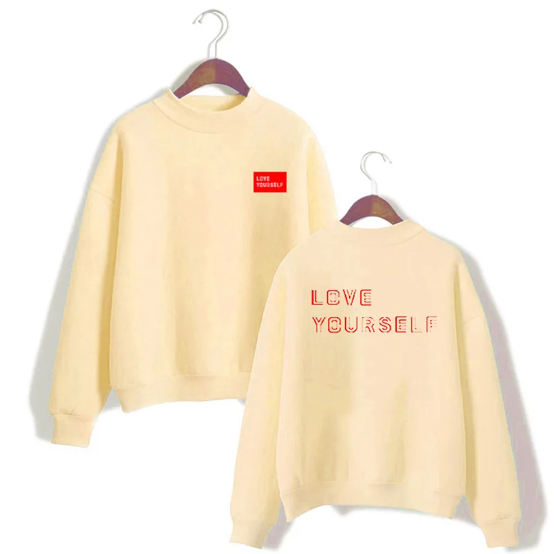 Sweatshirt23 Корея Харадзюку kpop Love Yourself толстовки без рукавов Верхняя одежда хип-хоп для женщин и мужчин водолазка новая DNA K-pop одежда - Цвет: Sweatshirt23