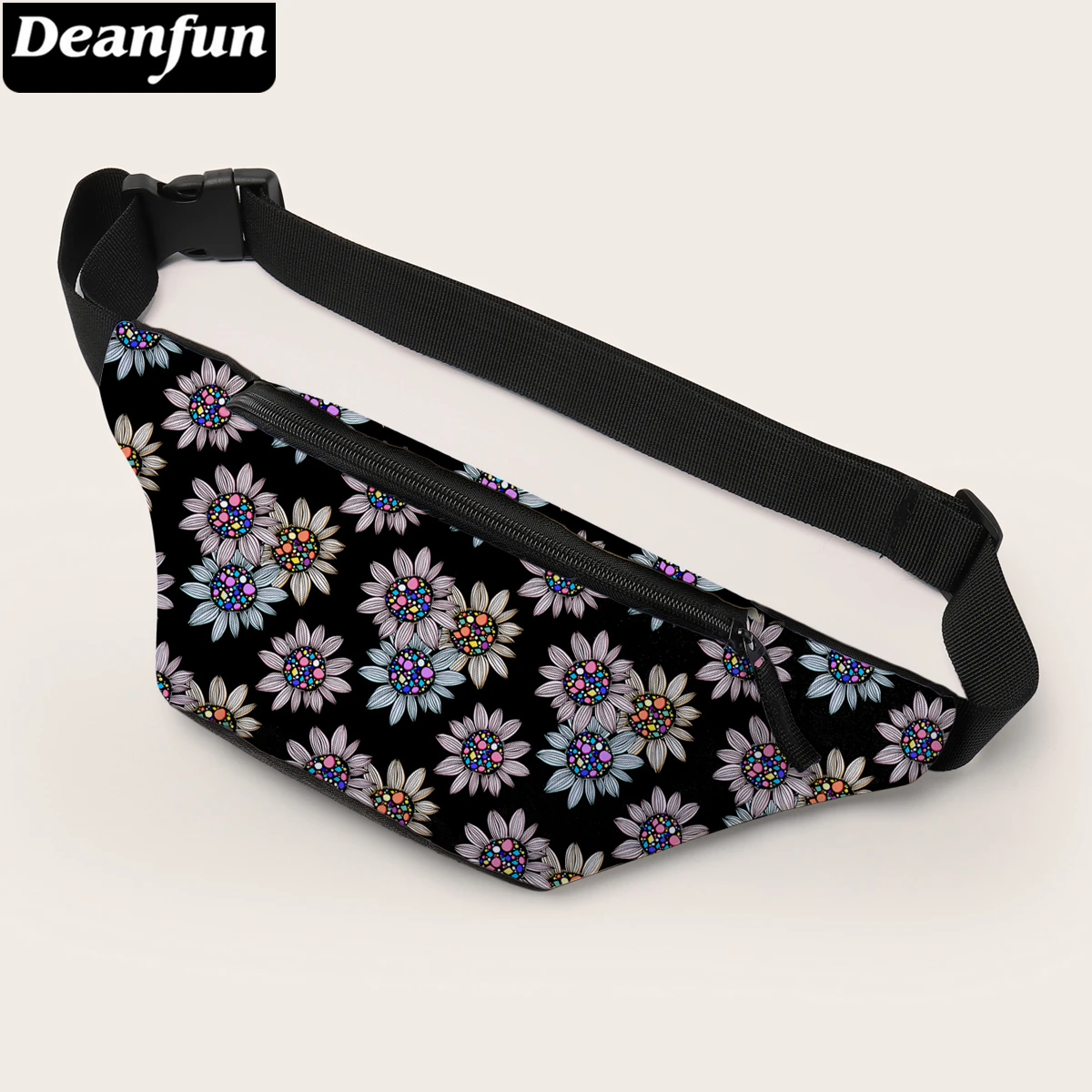 

Deanfun Waist Bag Colorful Printed Daisy Fanny Bags Waterproof Purse Bag For Women And Girls 18041