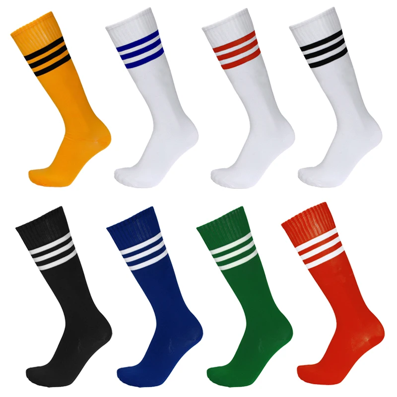 

Football Striped Socks Cotton Breathable Soccer Socks Knee Above Plain Long Soccer Baseball Hockey Tube Sport Outdoor