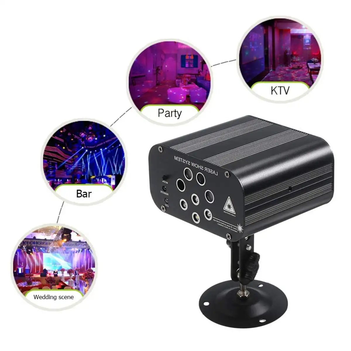  8 hole 128 Pattern Laser Light Holiday Garland Lighting Christmas Garland LED Lanpada For Christmas - 4000293381749