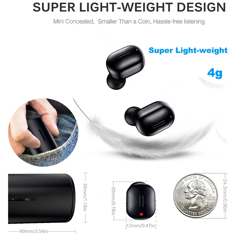 New Mini T1 TWS 5 0 Bluetooth Earphone Wireless Stereo In Ear Earbuds With Charging Box Mic Headset for huawei iphone Xiaomi