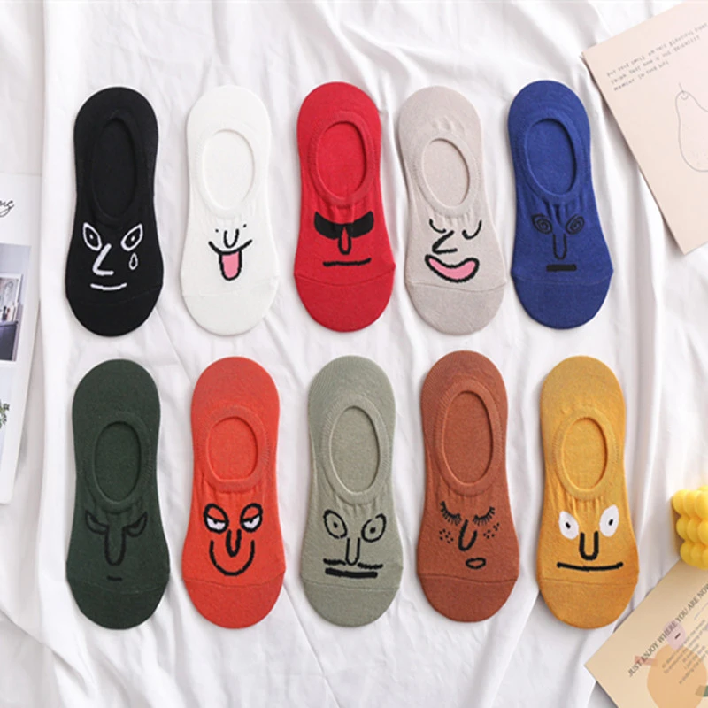 

10 Pair Teenagers Socks Student Socks New Style Ship Socks Spring And Summer Short Socks Sneaker Cartoon Girl Girls Boat Sock