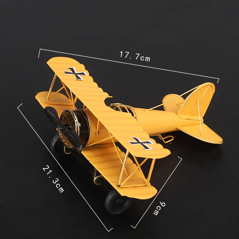 Retro Metal Plane Model Crafts Living Room Bedroom Ornament Iron Airplane Figurines Home Decoration Accessories Gift airplane model