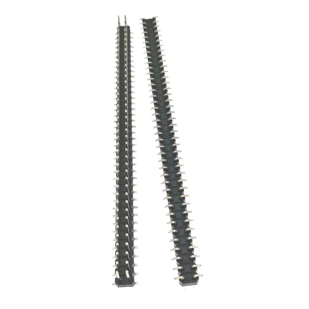 (100 шт./лот) 2 54 мм Шаг 2x40 штырей SMD SMT 1x40 мужской двухрядный штырьковый провод|pin