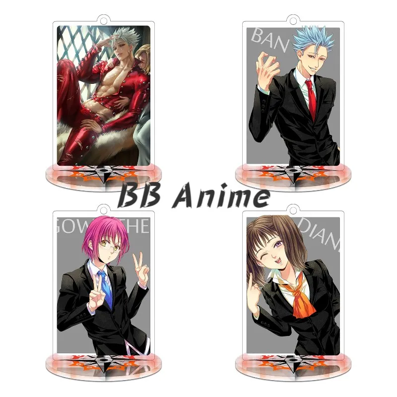 Anime The Seven Deadly Sins Ban Figure Standing Model Plate Holder Desktop Decoration Ornaments Escanor Action Keychain | Украшения и