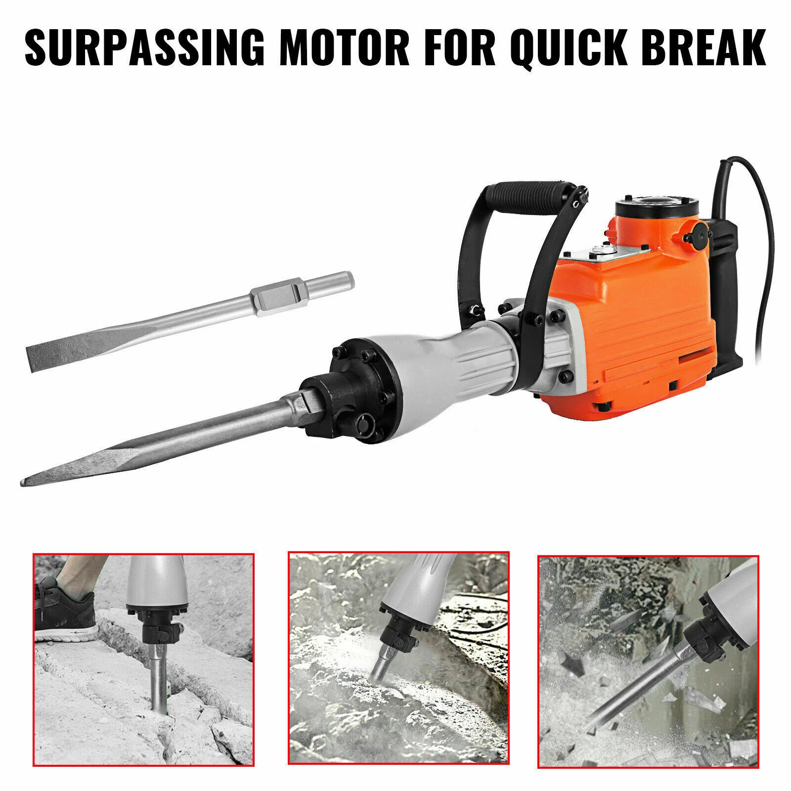 VEVOR 3600W Demolition Jack Hammer Electric Concrete Breaker Punch