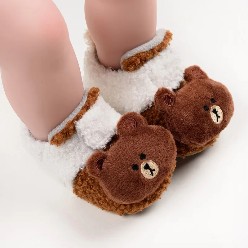0-18M First Walke BoyInfant; обувь для малышей; сезон осень-зима; обувь для маленьких девочек; хлопковая обувь для новорожденных - Цвет: as the photo