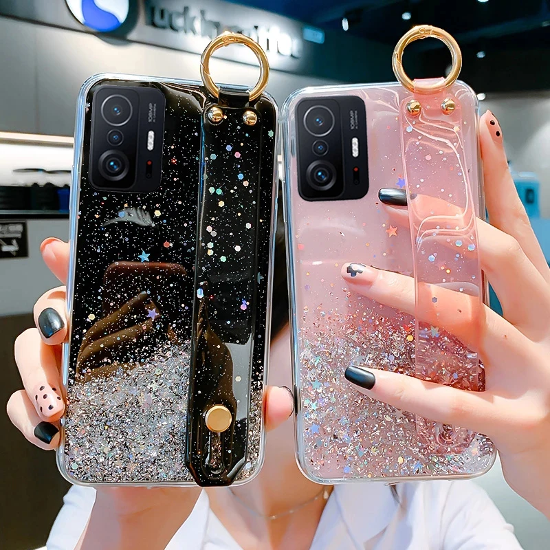 Handgelenkgurt-Hülle für Redmi Note 11 10S 10 Pro Max 9 S Hülle für Xiaomi Mi 12 11T 10T Lite poco X3 Pro NFC F3 Bling Phone_voghion.com