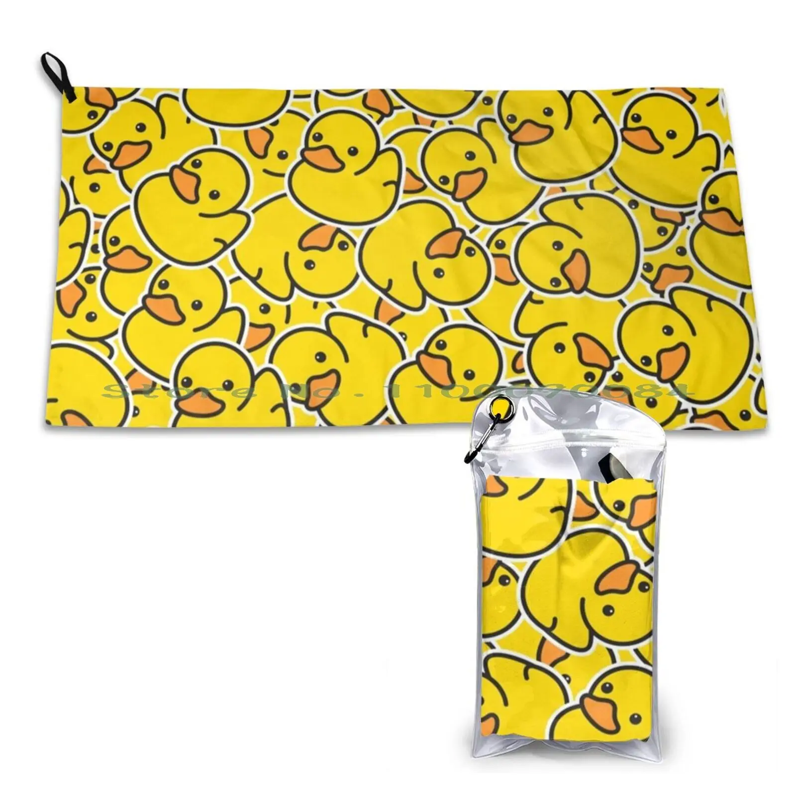 Yellow Classic Rubber Duck Quick Dry Towel Gym Sports Bath Portable Cute Rubber Ducky Yellow Bath Funny Cartoon Kids Toy