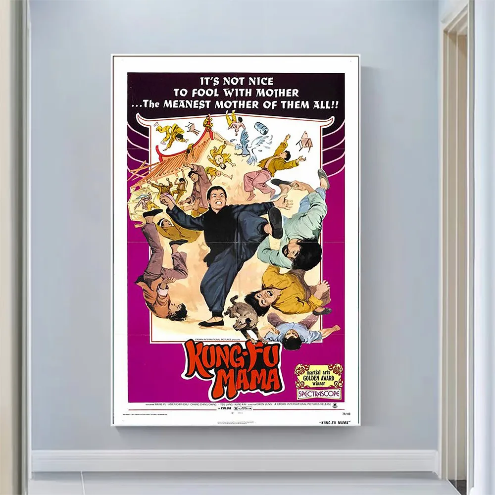 

V2129 Kung Fu Mama Vintage Classic Movie Wall Silk Cloth HD Poster Art Home Decoration Gift