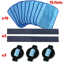 15 יח'\חבילה רובוט גלגל צמיג סמרטוט בד מים כובע Replacment עבור iRobot braava 320 380 381 380T 390 390T מנטה 4200 4205 5200 5200C(China)