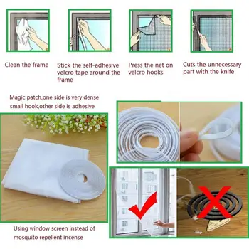 

2020 Summer Indoor Insect Fly Screen Curtain Mesh Bug Mosquito Netting Screen Kitchen Mosquito screen