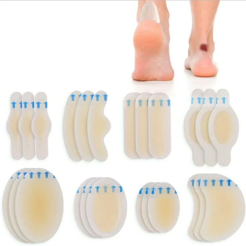 4pcs/set Silicone Anti-wearing Heel Sticker Adhesive Hydrocolloid Gel Blister Plaster Heel Protector Inserts Patch