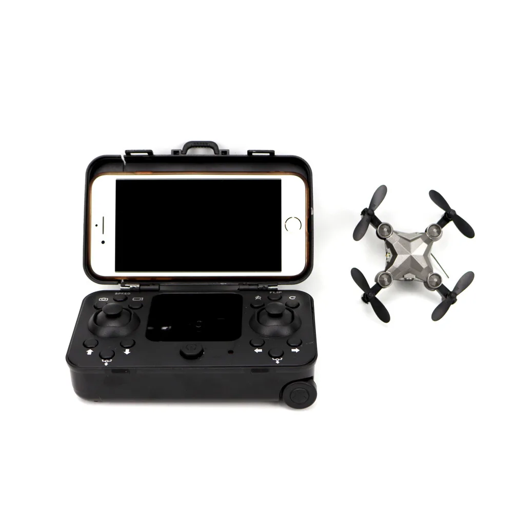DH120 2,4G 4CH 0.3MP wifi FPV портативная камера RC Дрон Квадрокоптер чемодан стиль Мини RC Дрон Карманный для детей RTF - Цвет: Drone no pocket