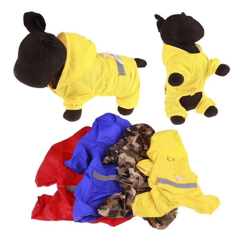 6 размеров, качественная Водонепроницаемая акриловая дождевая куртка для собак, светоотражающая одежда для дождливой погоды, однотонная тонкая куртка для милой собаки, товары для домашних животных