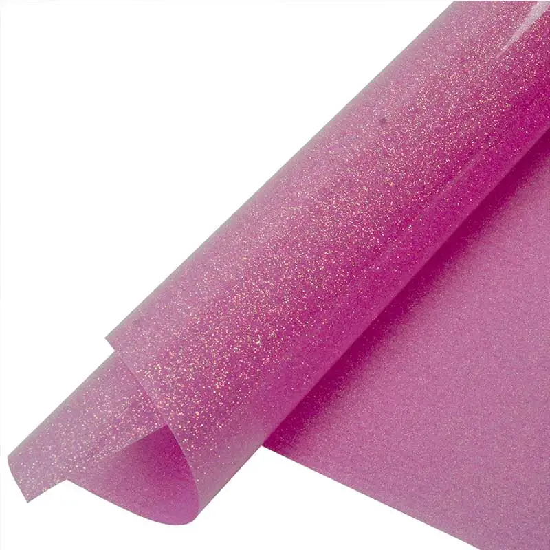 8 Pink glitter heat transfer vinyl