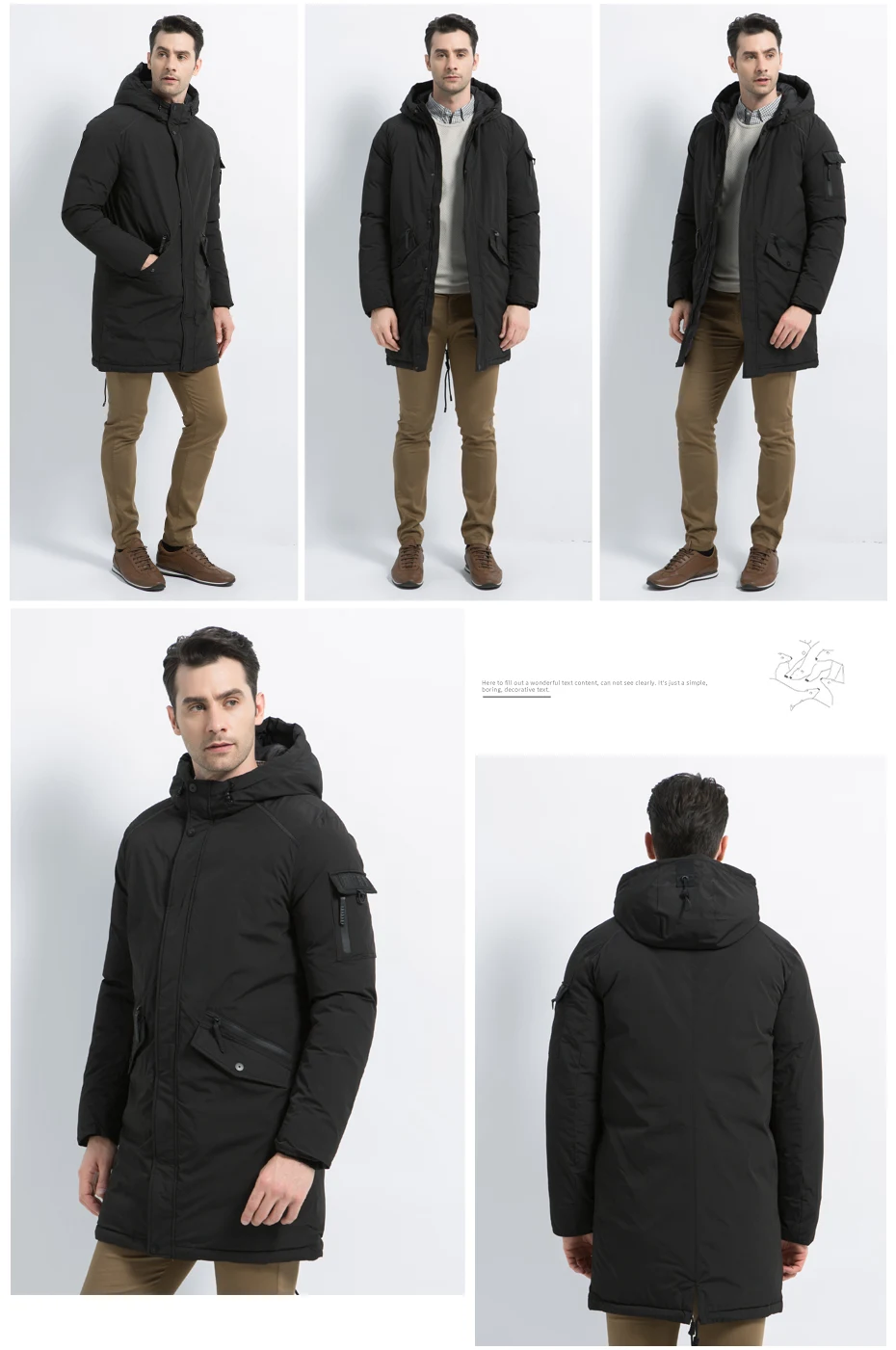 ICEbear Новое высококачественное зимнее пальто Простое Повседневное пальто дизайнерское мужское теплое пальто с капюшоном брендовые модные парки куртки MWD18718D