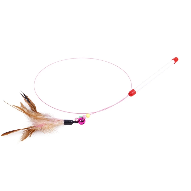 1pcs Pet Supplies Cats Toy Catnip Sound Squeak Toy Colorful Plush Feather Bell Funny Cat Toys for Cat Kitty Katten Cheap Toys