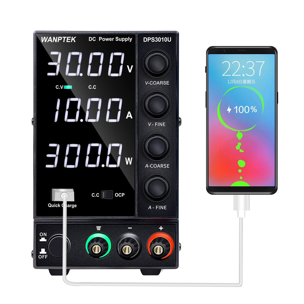 Wanptek DPS3010U импульсный лабораторный источник питания постоянного тока