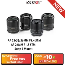 VILTROX 23MM 33MM 56MM  F1.4 24MM F1.8 Auto Focus Large Aperture APS-C Lens for Sony Lens E Mount Camera Lens A9 A7RIV A7S A6600