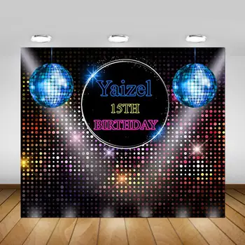 

custom dj led lights happy birthday baby child photo background photography backdrops quality vinyl