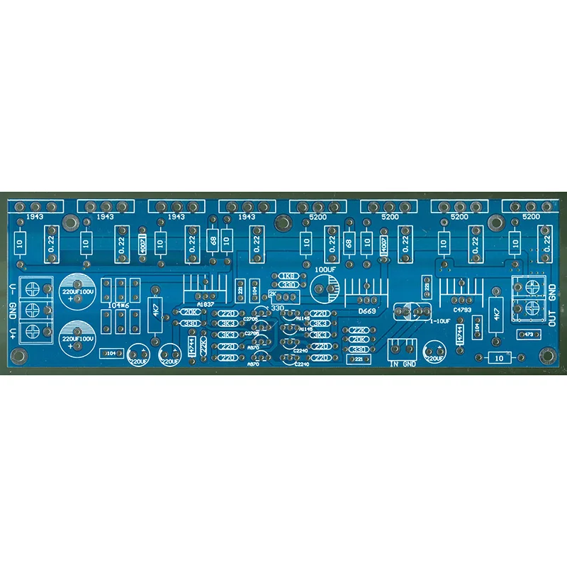 Empty PCB board Upgraded Version Mono 400W Power Amplifier Board 1943 + 5200 High Power Rear Amplifier Board Pcb Board Assembly Printed Circuit Board