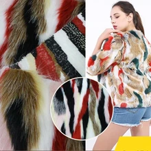 Красочные длинные волосы жаккард искусственный плюш искусственный мех для подушки пальто воротник и Сумка Обувь Домашний текстиль Одежда игрушки ремесла Шитье