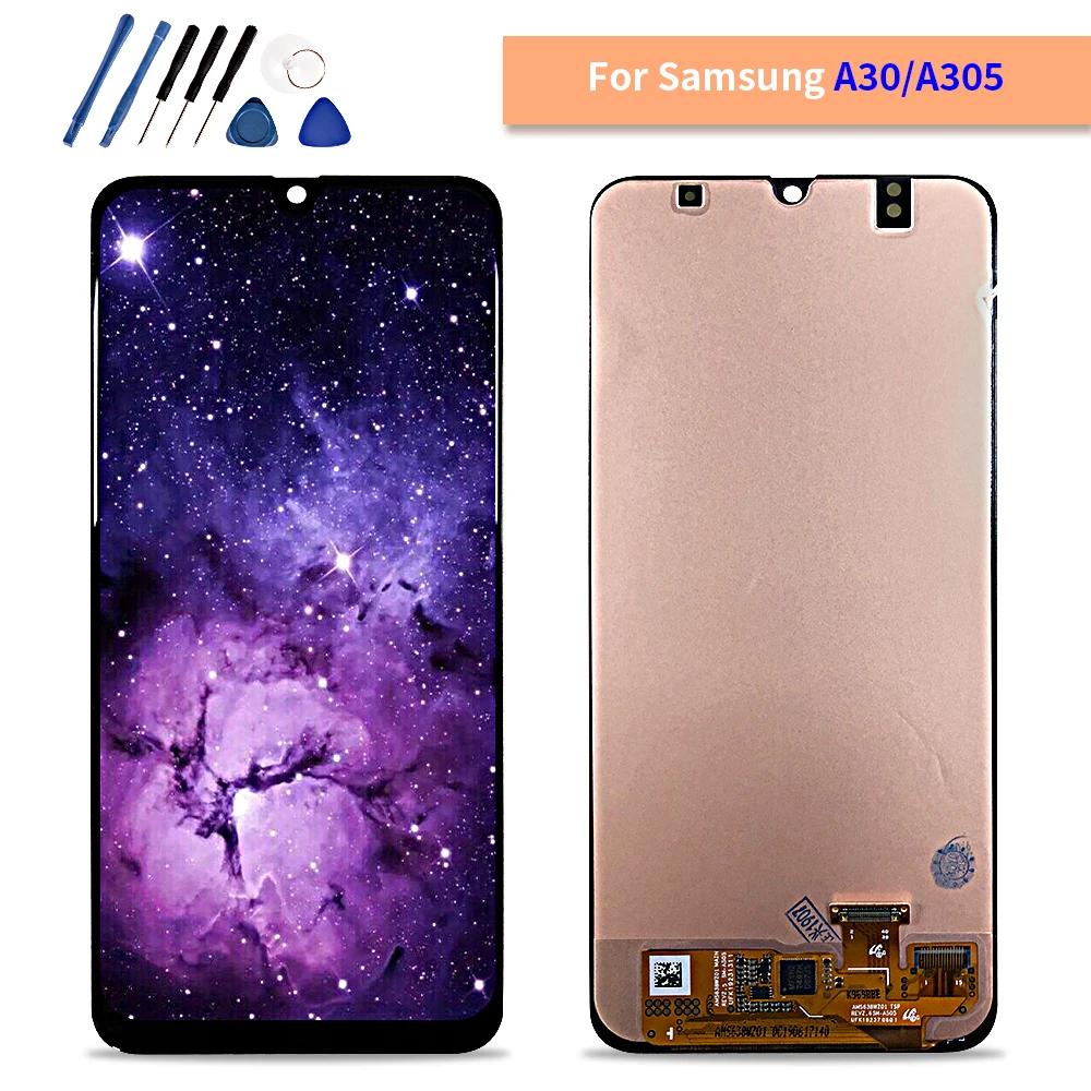 

For Samsung Galaxy A30 Amoled Display Touch Screen Digitizer Assembly For Samsung A305/DS A305F A305FD A305A lcd Replacement