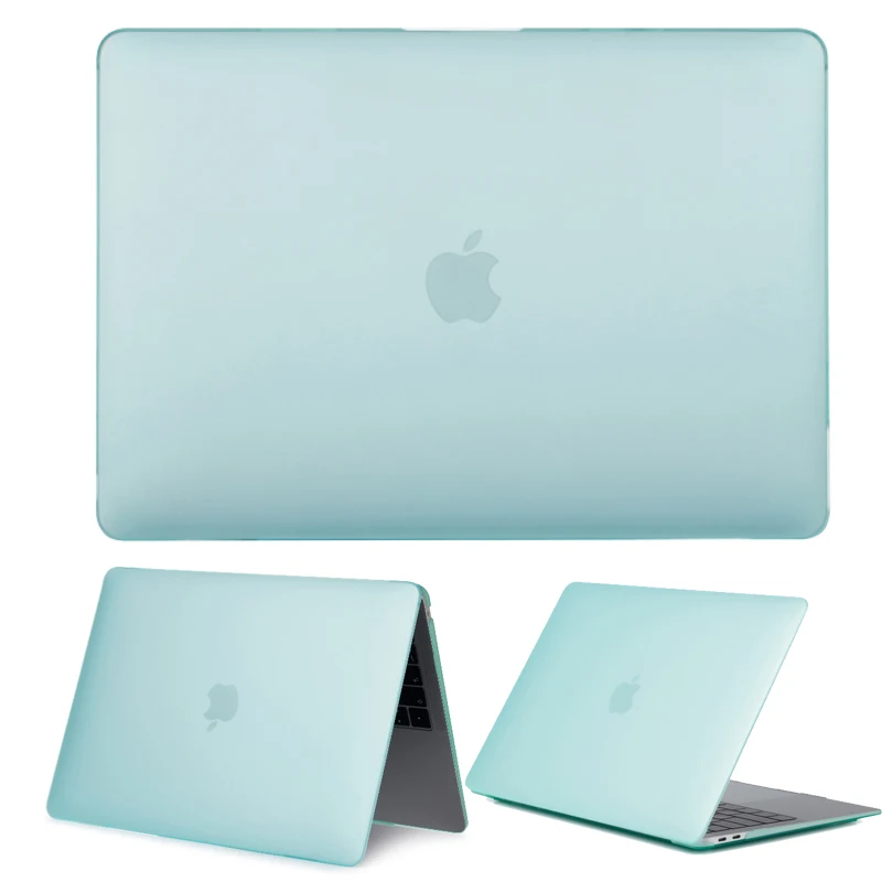 Однотонный чехол для MacBook Pro 13 15 2016 2018 жесткий матовый с сенсорной панелью из