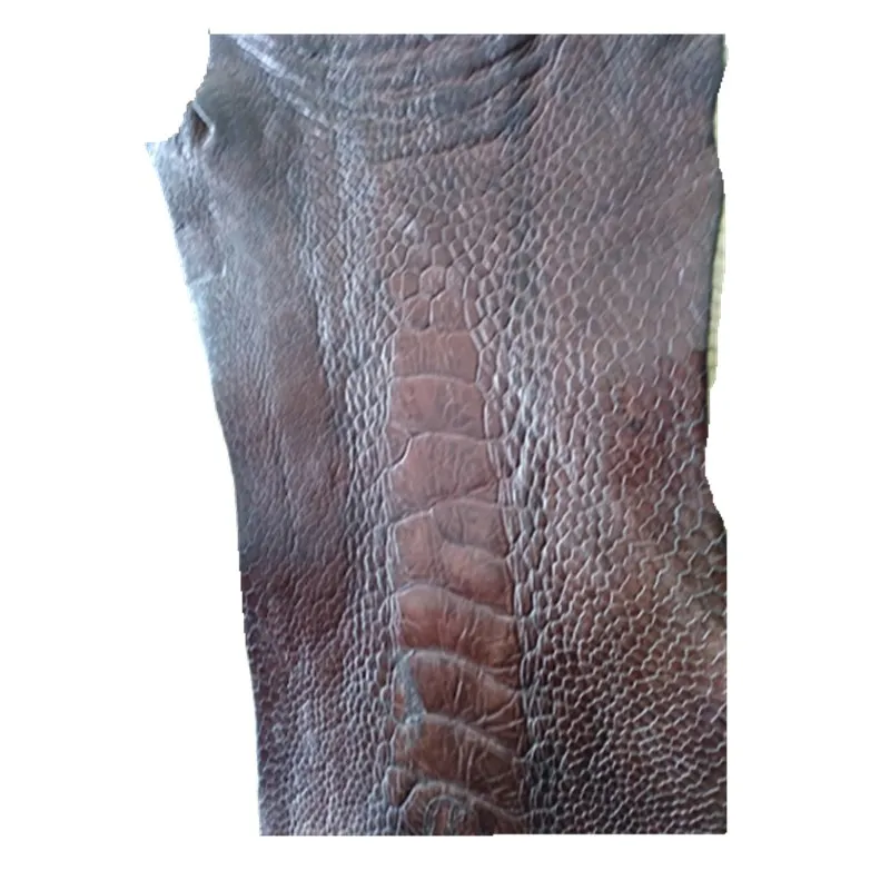 

Brown ostrich leather leather toe leather skin handmade DIY mobile phone shell strap leather bag home pendant decoration materia