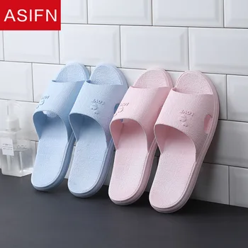 

ASIFN Women's Love Slippers Indoor Home Slides Summer House Flip Flops Femme Bath Couple Non-slip Bedroom Thick-soled Sandals