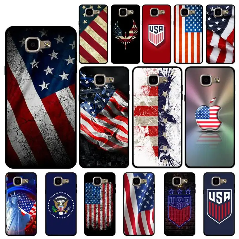 YNDFCNB America USA Flag DIY phone Case cover Shell for Samsung A6 A8 Plus A7 A9 A20 A20S A30 A30S A40 A50 A70 | Мобильные телефоны
