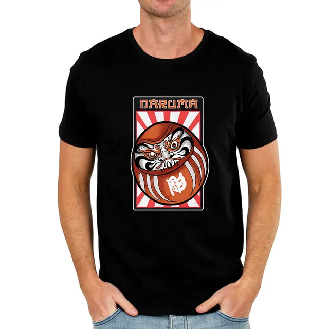 Vintage T Shirt Men 100 Cotton Daruma 