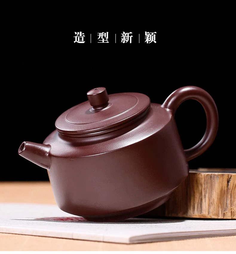 Yixing De Clock Исин Глиняный Чайник агент чайный сервиз НЕОБРАБОТАННАЯ руда фиолетовый баклажан грязь Германия-китайский горшок полностью ручной работы чайник оптом