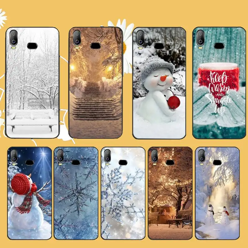 NBDRUICAI 241H Animated Winter snowman snow Soft black Phone Case For Samsung A10 A20 A30 A40 A50 A70 A71 A51 A6 A8 2018 | Мобильные
