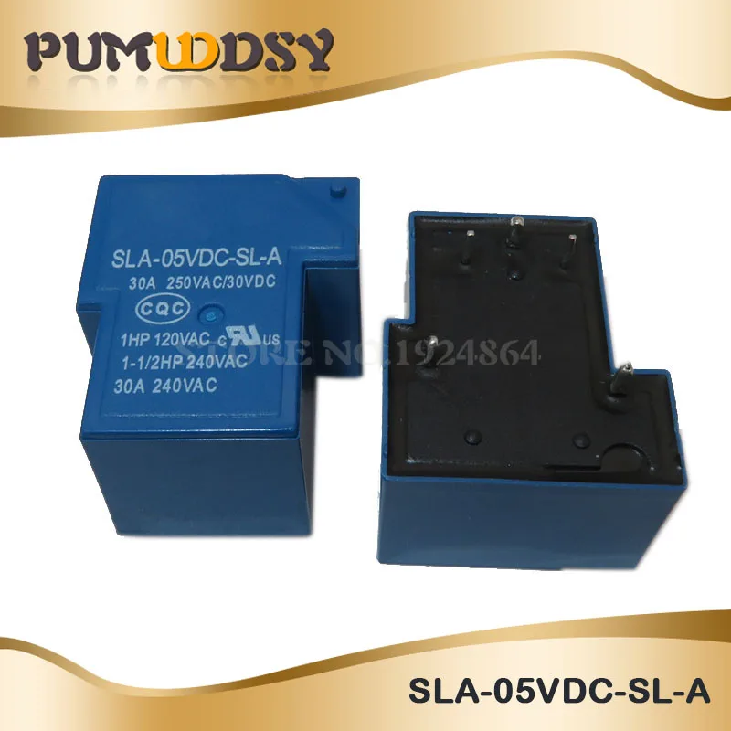 2 шт./лот Мощность s SLA-05VDC-SL-A SLA-12VDC-SL-A SLA-24VDC-SL-A SLA-48VDC-SL-A 5V 12V 24V 48V 30A 5PIN T90