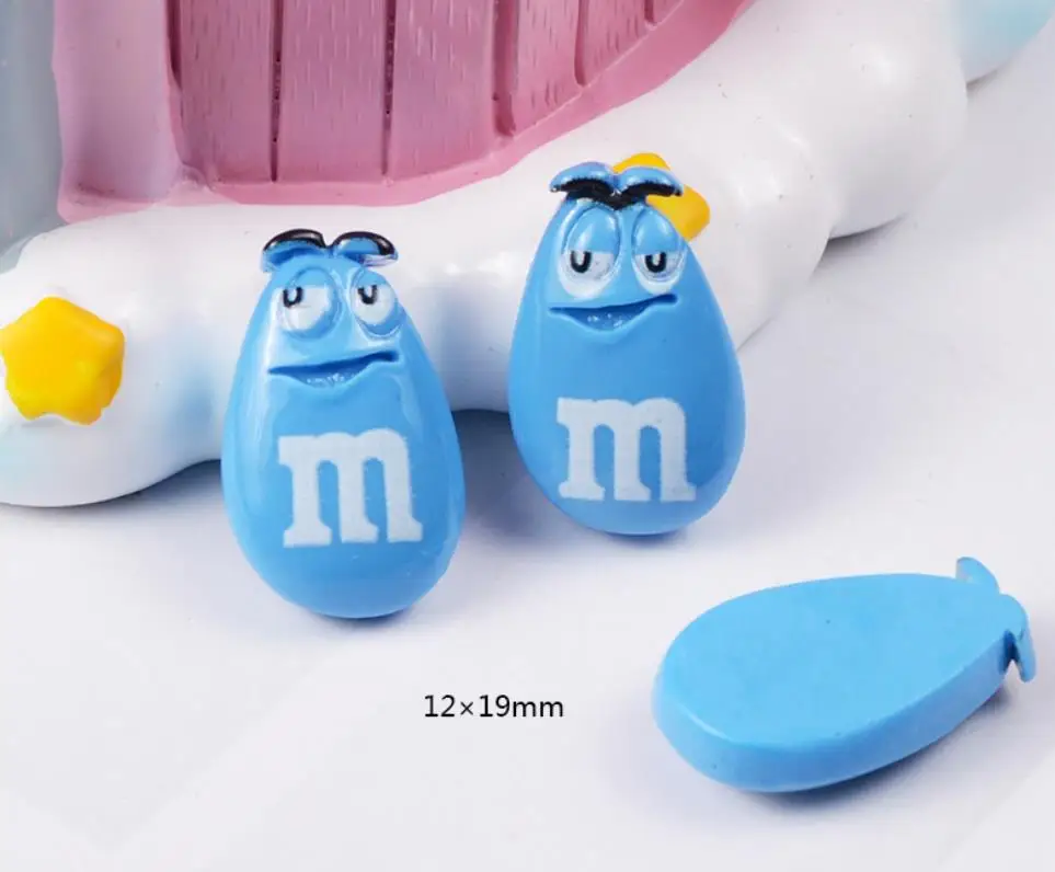 Kawaii плоские пластмассовые М Бобы милые конфеты diy Кабошоны украшения для скрапбукинга Ремесло Изысканные Серьги Подвески - Окраска металла: hook