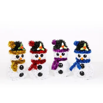 

10pcs Christmas Sparkle Strips Hanging Decoration Christmas Tree Ornaments Snowman Christmas Decoration Pendant Holiday Decor